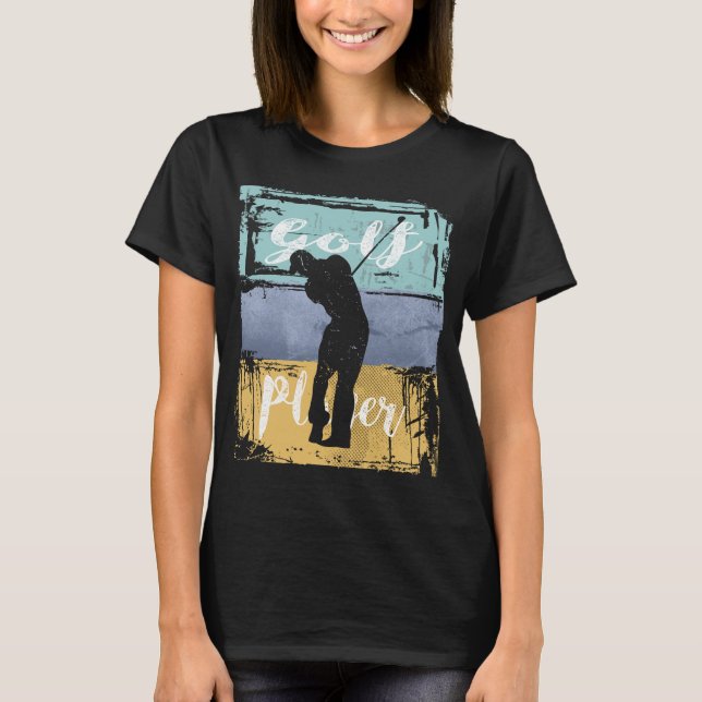 Golfer Vintage Retro Stil Golf T Shirt (Framsida)