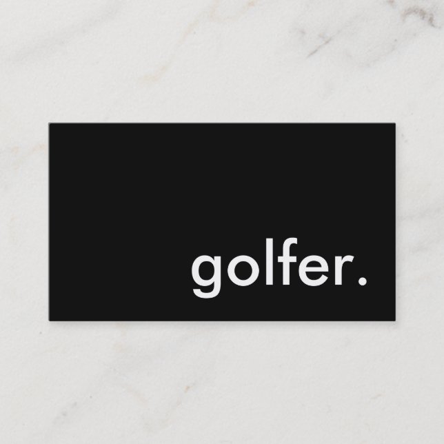 golfer. visitkort (Framsida)