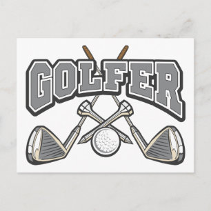 Golfer Vykort