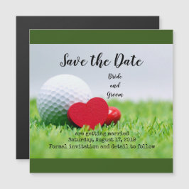 Golfer Wedding bjudande till kärlek och golf boll Magnetisk Inbjudningskort