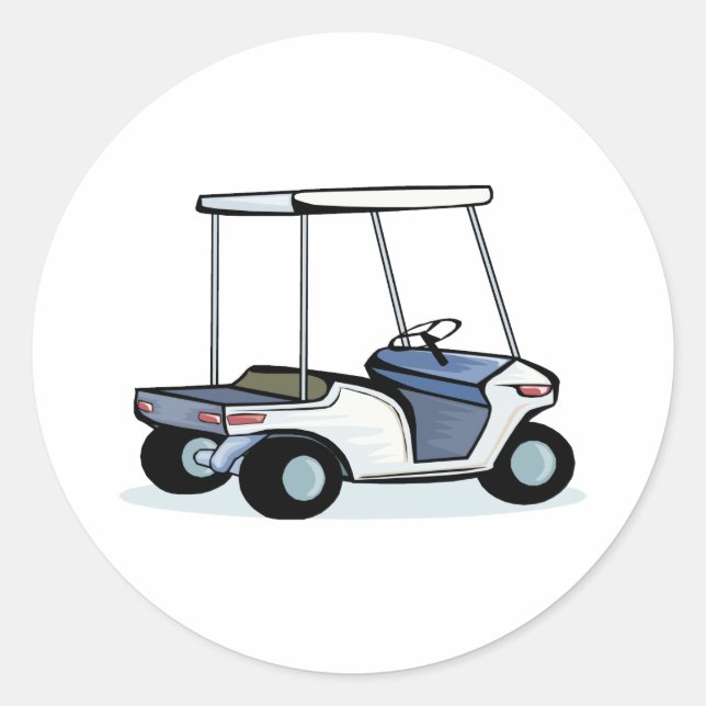 Golfercart Runt Klistermärke (Framsida)