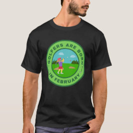 Golfererna föds i februari, alternativ design t shirt