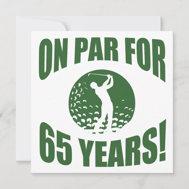 Golfer's 65e Birthday Kort (Framsida)