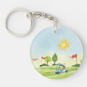 Golfer's Acrylic Keychain