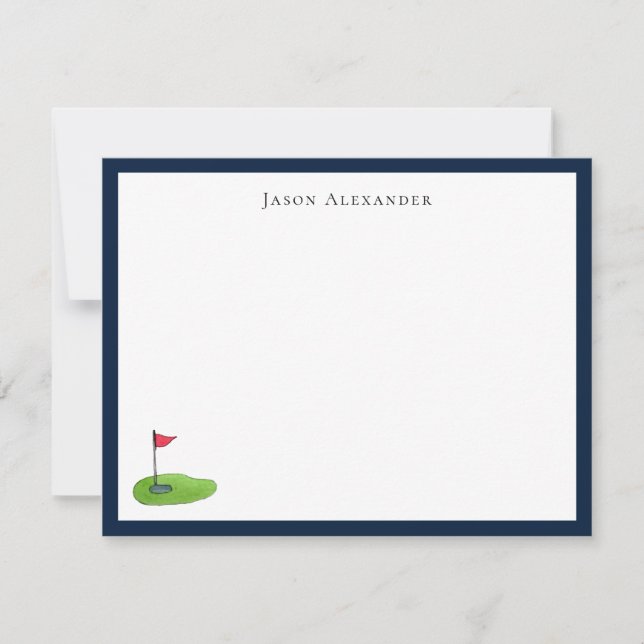 Golfers anpassar anteckningskort (Framsida)