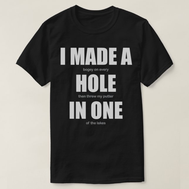 Golfers Apparel är tillverkad av hål i en skjorta T Shirt (Design framsida)