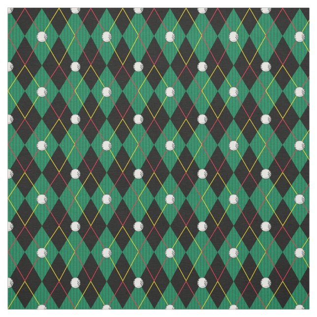 Golfers Argyle Print Fabric Tyg (Provkarta)