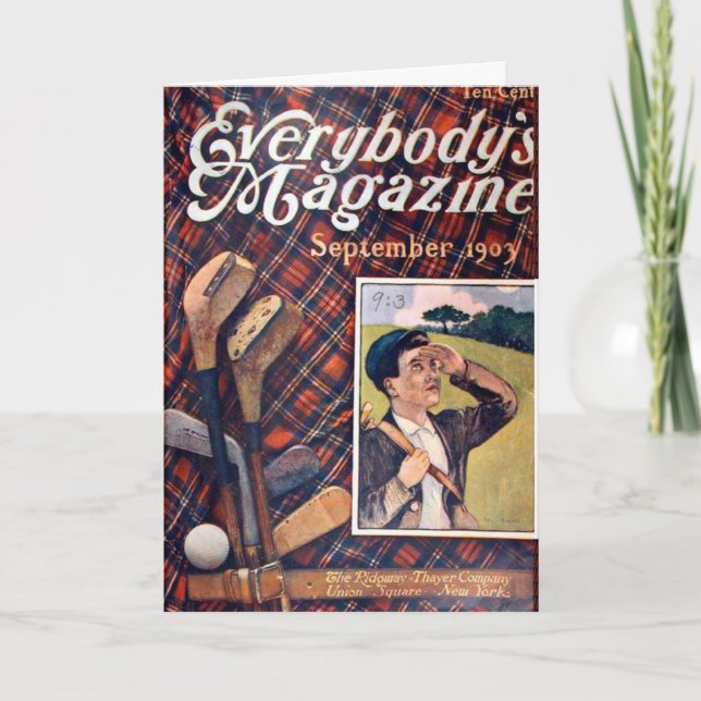 Golfer's Birthday Card Kort (Framsida)