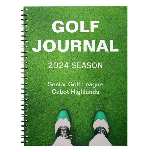 Golfer's Customized Personal Golf Journal Anteckningsbok (Framsidan)