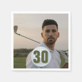 Golfers födelsedagsfirande pappersservett