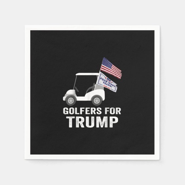 Golfers for Trump 2020 Trump Suppters Golf Pappersservett (Framsidan)