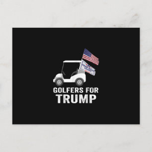 Golfers for Trump 2020 Trump Suppters Golf Vykort