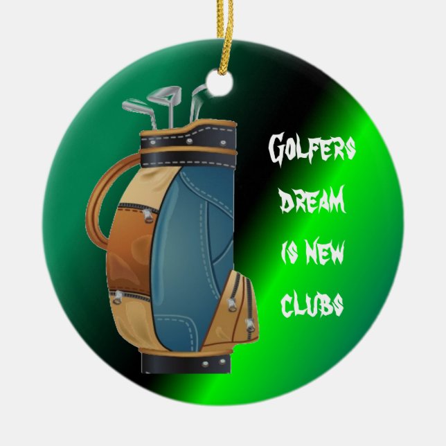 Golfers Gift Collection Julgransprydnad Keramik (Framsidan)