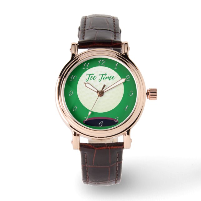 Golfer's Gift Tee Time Armbandsur (Framsida)