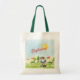 Golfer's Gnome Tote Bag Tygkasse