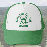 Golfers Golf Tour Truckerkeps<br><div class="desc">Golfers Golf Tour Hat. En hatt för golfererna på turné. Golfhatt med golfturné och resans år. Grönt.</div>