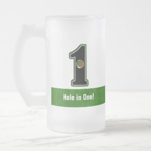 Golfers Hål i One. Tur eller Skill? Resemugg Frostat Ölglas