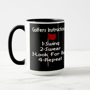 Golfers Instructions Humor Mugg