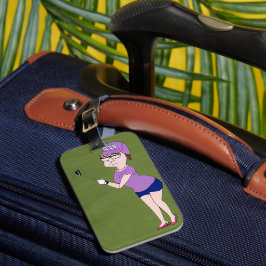 Golfer's Luggage Tag Bagagebricka