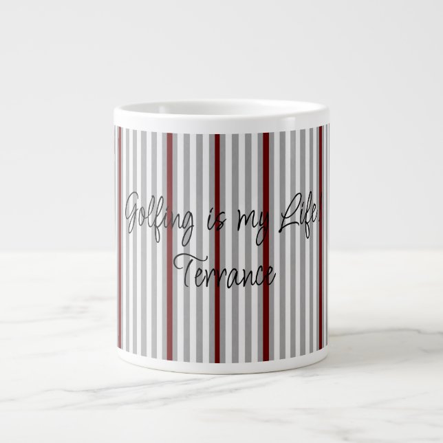 Golfers Mugg, Golfing är mitt liv! Jumbo Mugg (Framsidan)