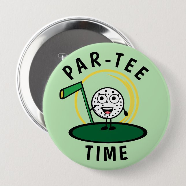Golfers Par-Tee Time Knapp (Framsida & baksida)