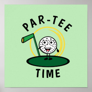 Golfers Par-Tee Time Poster