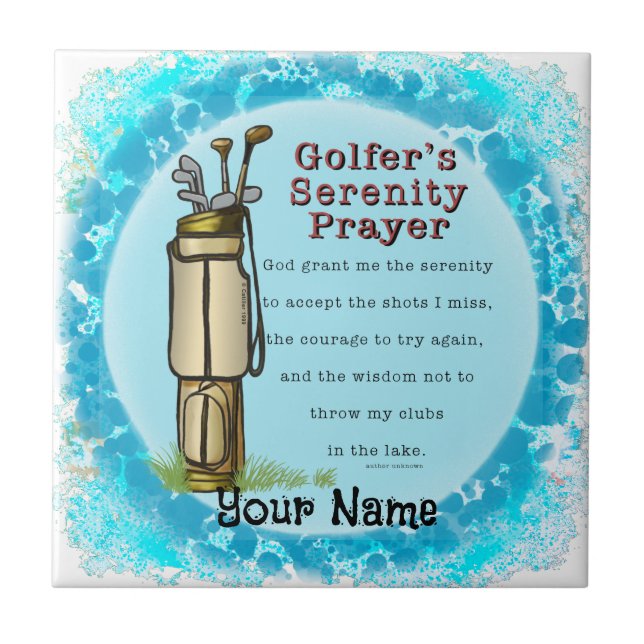 Golfers Prayer Kakelplatta (Framsidan)
