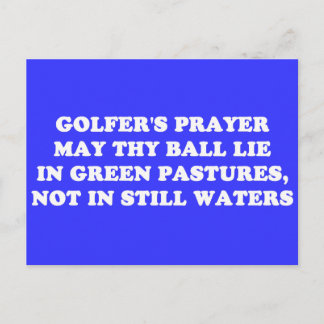 GOLFER'S PRAYER VYKORT