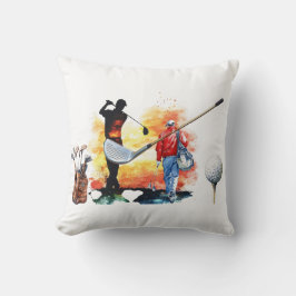 Golfers Tee Time Manar Basic T-Shirt Kudde