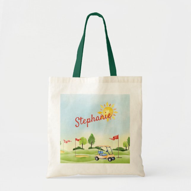 Golfer's Tote Bag Tygkasse (Framsidan)