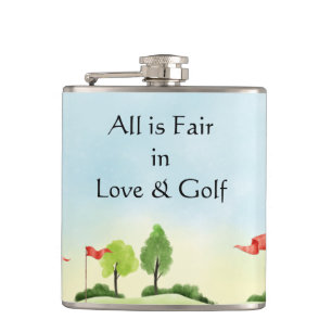 Golfer's Vinyl Wrapped Flask Fickplunta