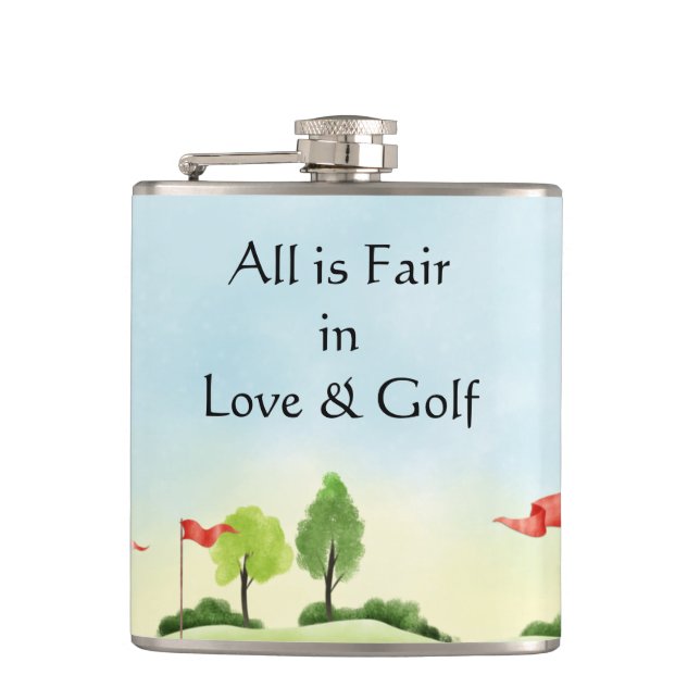 Golfer's Vinyl Wrapped Flask Fickplunta (Framsidan)
