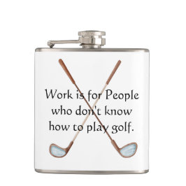 Golfer's Vinyl Wrapped Flask Fickplunta