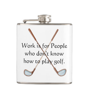 Golfer's Vinyl Wrapped Flask Fickplunta