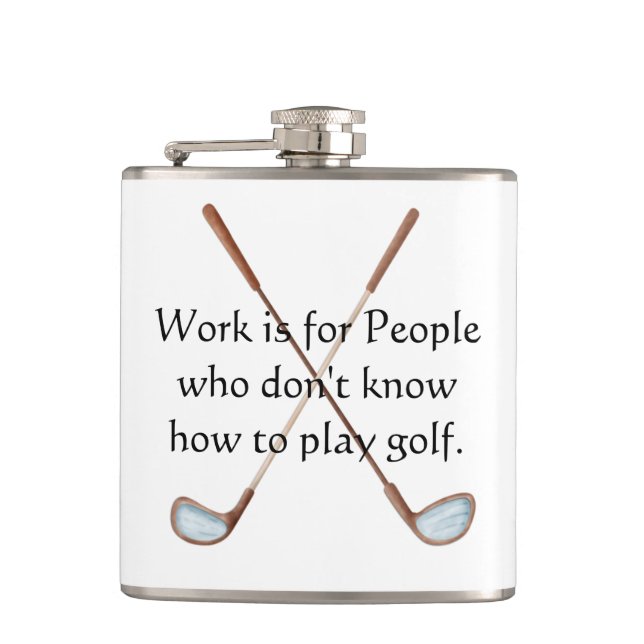 Golfer's Vinyl Wrapped Flask Fickplunta (Framsidan)