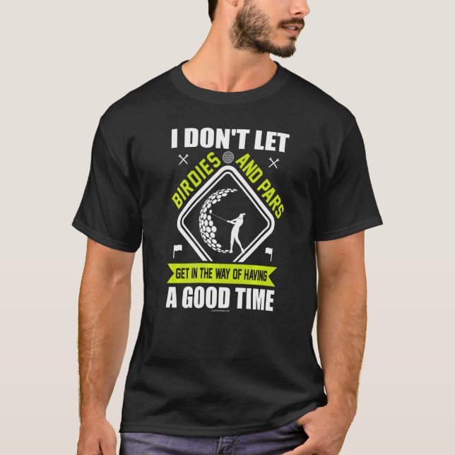 Golffåglar och golfparker t shirt (Framsida)