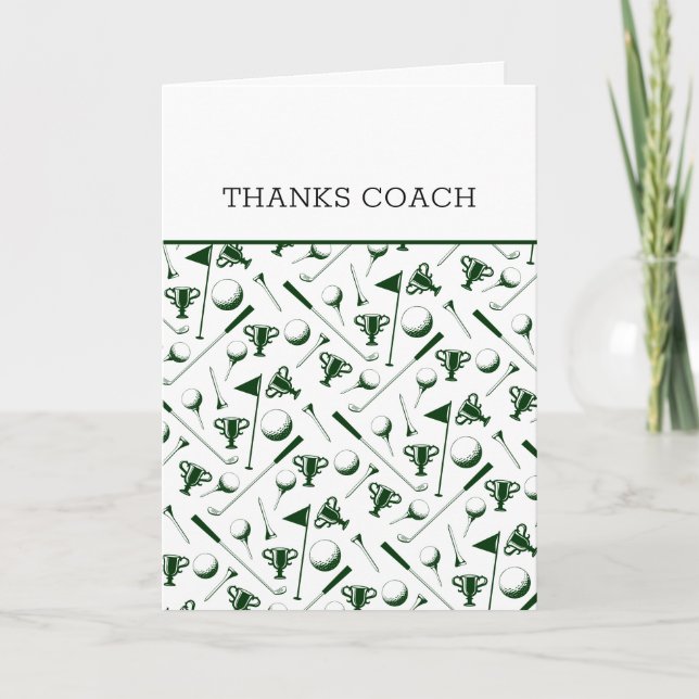 Golffeld Trophy Klubbs Anpassningsbar Text Sports  Kort (Framsida)