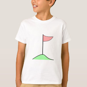 Golfflagga i hål tee shirt