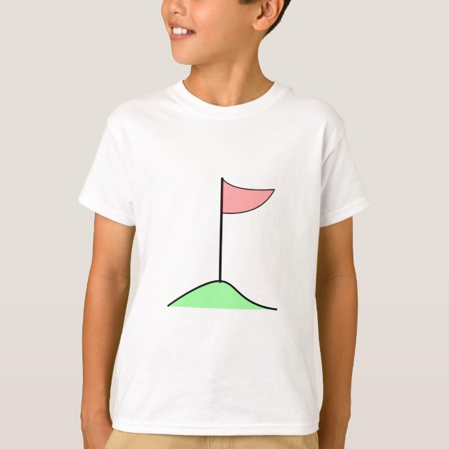 Golfflagga i hål tee shirt (Framsida)