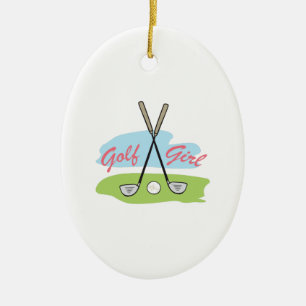 GOLFFLICKA JULGRANSPRYDNAD KERAMIK