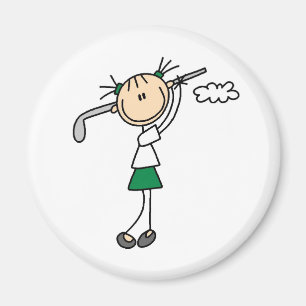 Golfflickamagnet Magnet