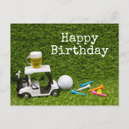 Golffödelsedag med boll och öl med T Vykort
