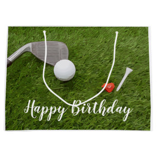 Golffödelsedag med formen golf boll och kärlek