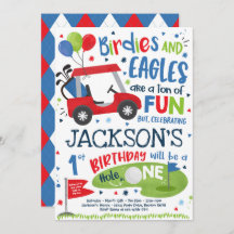 Golffödelsedagen Hål i en golfdag Party