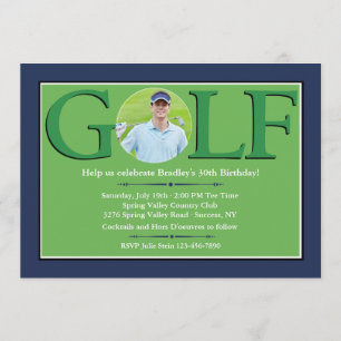 Golffotoinbjudningar Inbjudningar
