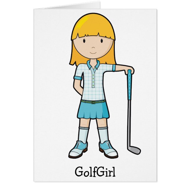 GolfGirl Hälsningskort (Framsidan)