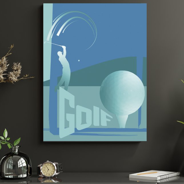 Golfgolfbanor Golf-klubbens resortväggsdekator Poster (Skapare uppladdad)