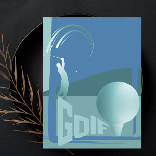 Golfgolfgolfgolfgolfer Golf klubb resort hälsning Vykort