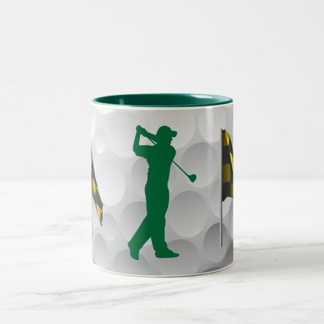 Golfgolfspelmugg Två-Tonad Mugg (Center)