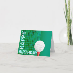 Golfgrattis på födelsedagenkort kort